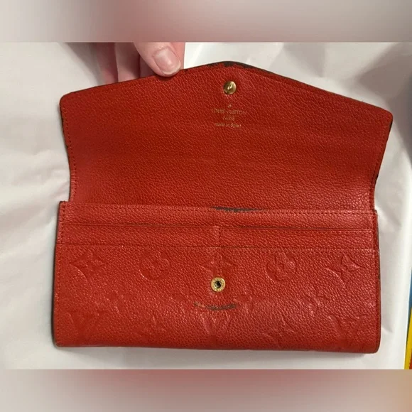 Louis Vuitton AUTHENTIC Monogram Empreinte Curieuse Orient Orange Leather Wallet - Picture 11 of 16